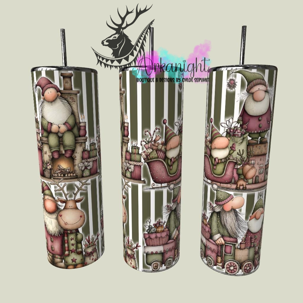 Gourde sur commande - Collection Hiver & Noël 2025 Vintage - Papas de Noël - 02