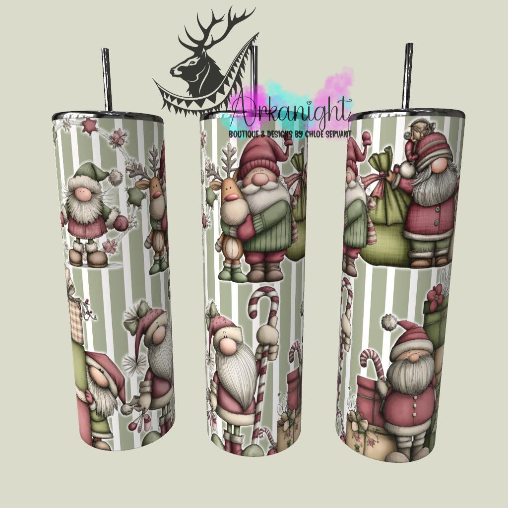 Gourde sur commande - Collection Hiver & Noël 2025 Vintage - Papas de Noël- 01