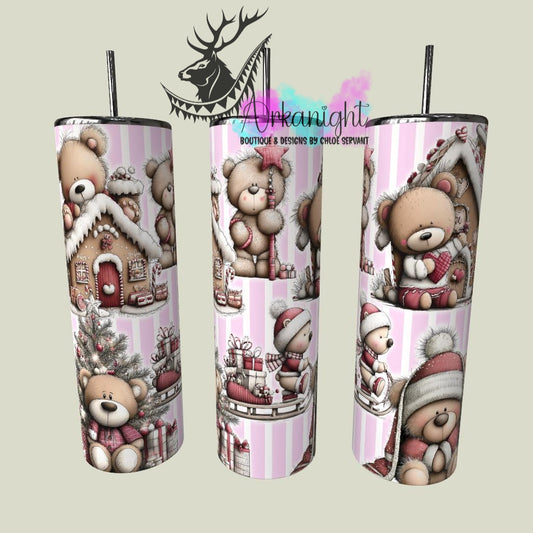 Gourde sur commande - Collection Hiver & Noël 2025 Vintage - Oursons Festifs