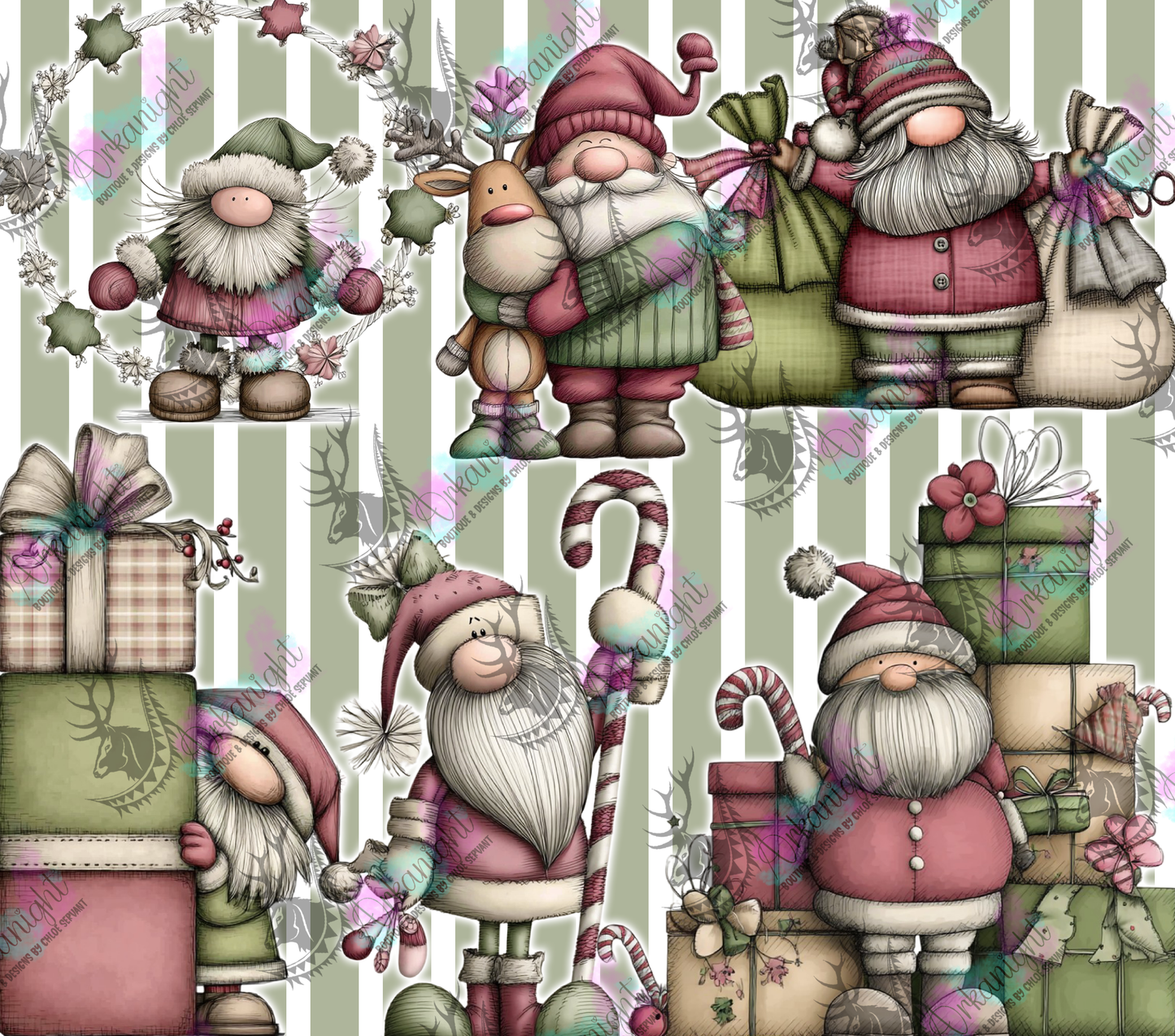 Numérique - Collection Hiver & Noël 2025 Vintage - Papas Noël Festifs - 01