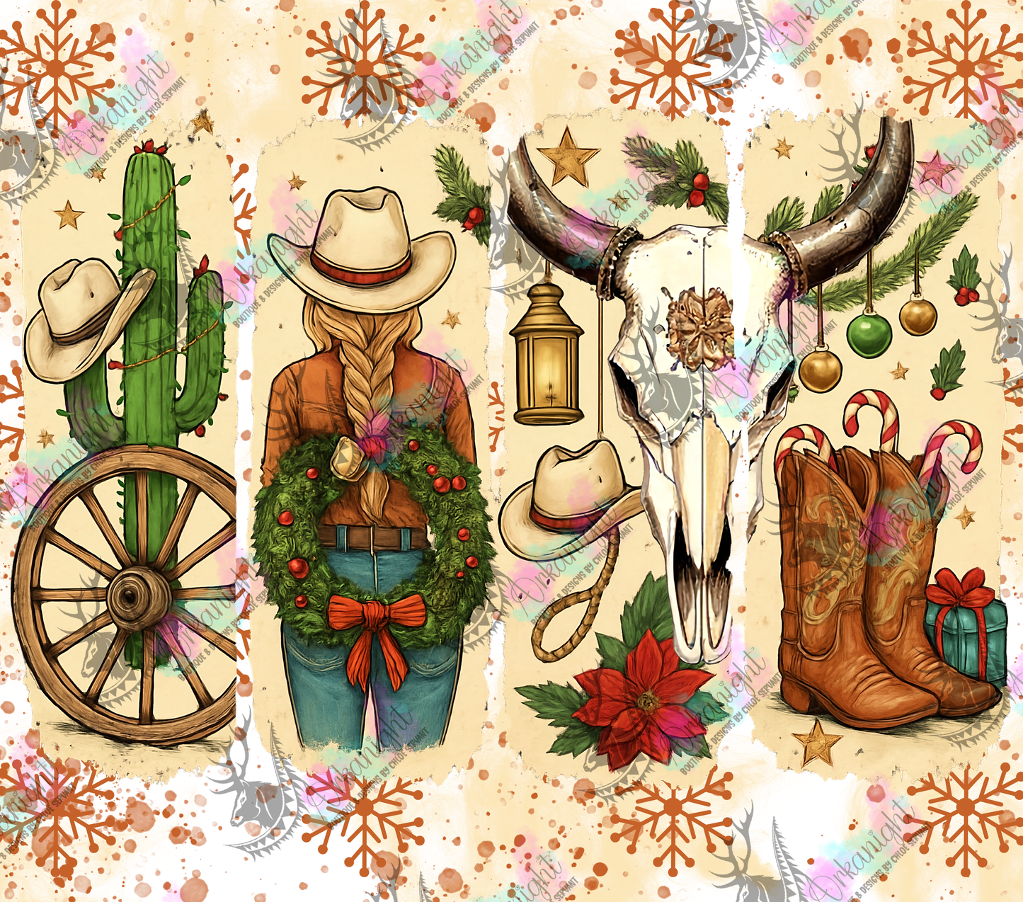 Numérique - Collection Hiver & Noël  2025 - Noël en mode Cowgirl