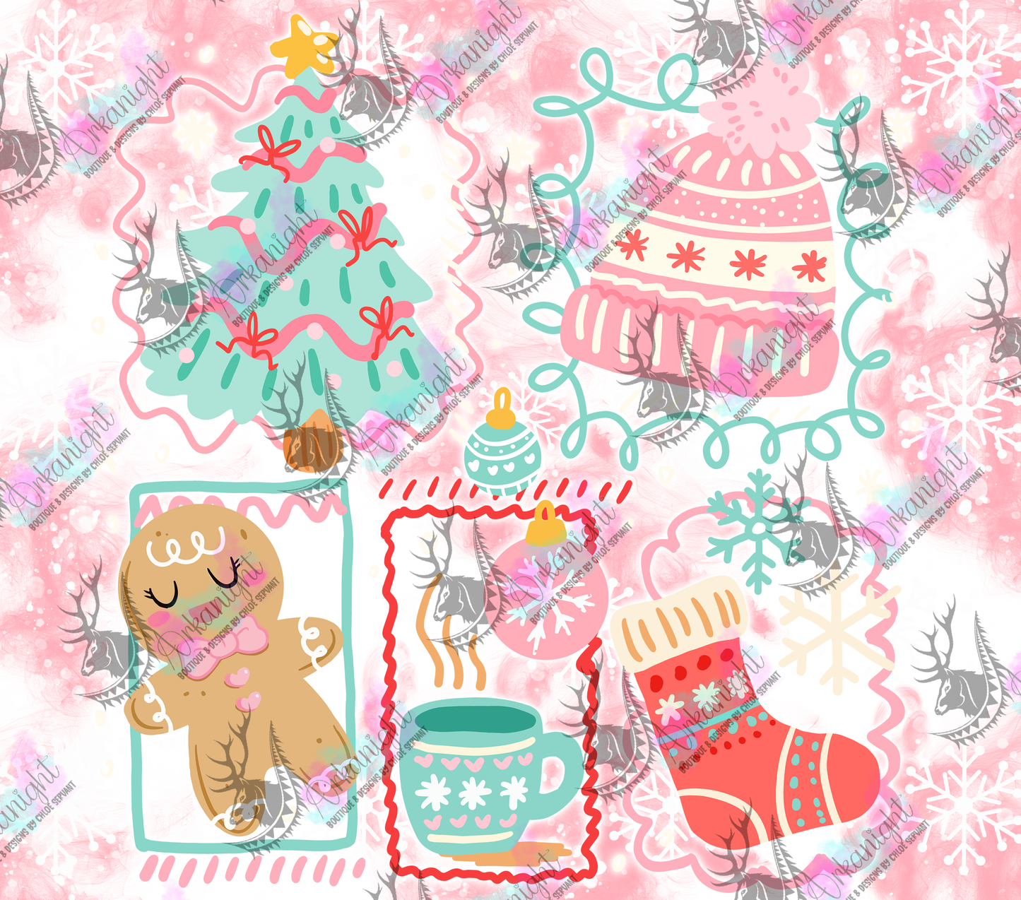 Numérique - Collection Hiver & Noël  2025 - Noël Rose