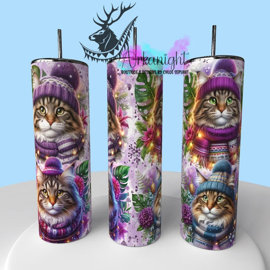 Numérique - Collection Hiver, Monstera & Chats - MaineCoon Tabby