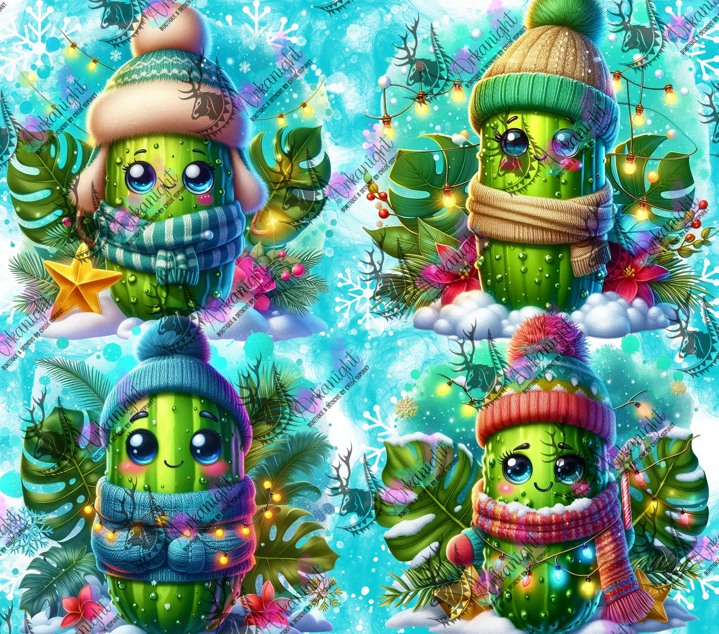 Numérique - Collection Hiver & Noël  2025 - Cornichons Turquoise