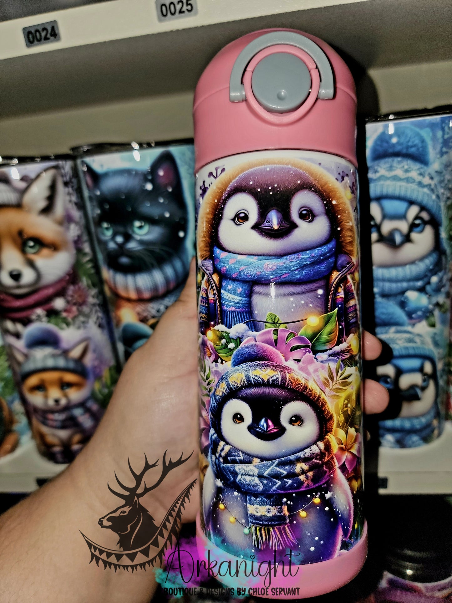 Gourde pour enfant - Sur Commande - Pingouin d'hiver