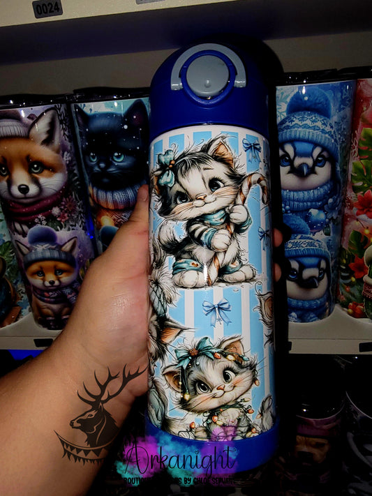 Gourde pour enfant - Sur Commande - Chat Festifs Vintage