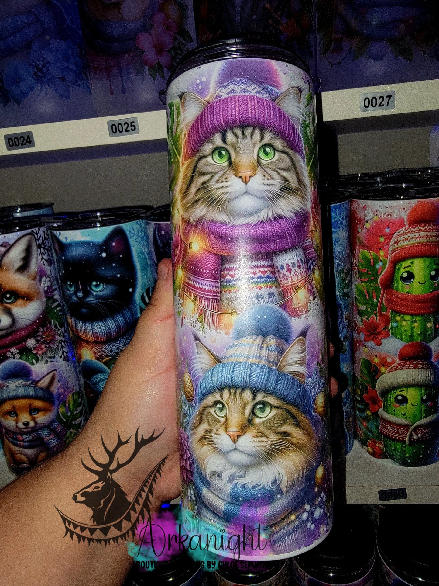 Numérique - Collection Hiver, Monstera & Chats - MaineCoon Tabby