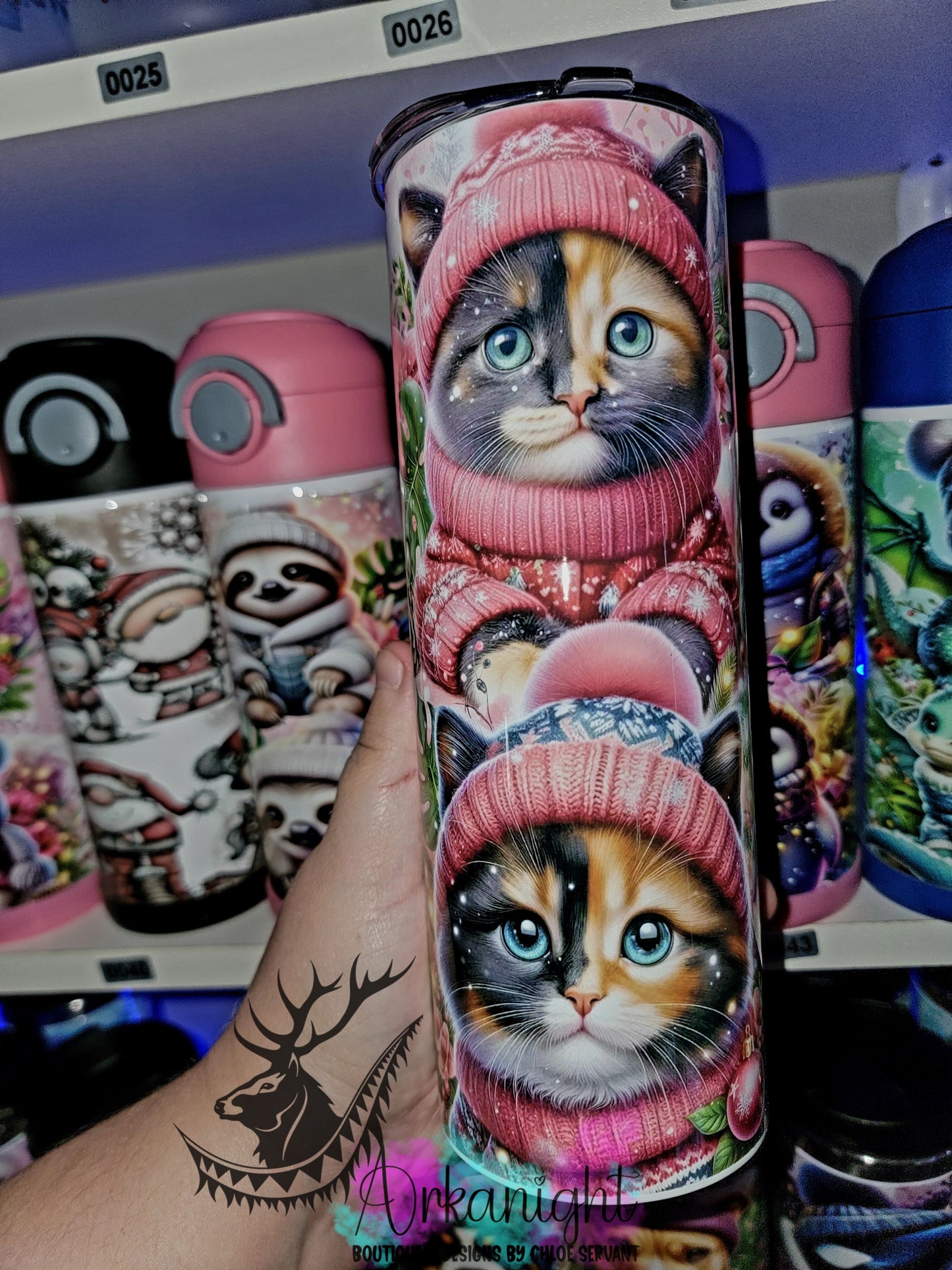 Numérique - Collection Hiver, Monstera & Chats - Chaton Écaille de tortue