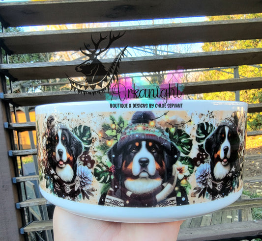 Gamelle en céramique sur commande - Collection Hiver & Noël 2025 - Bouvier Bernois