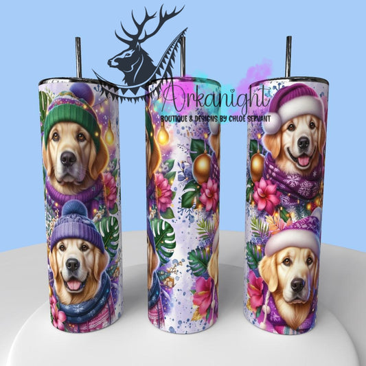 Gourde sur commande - Collection Hiver & Monstera 2025 - Golden Retriever