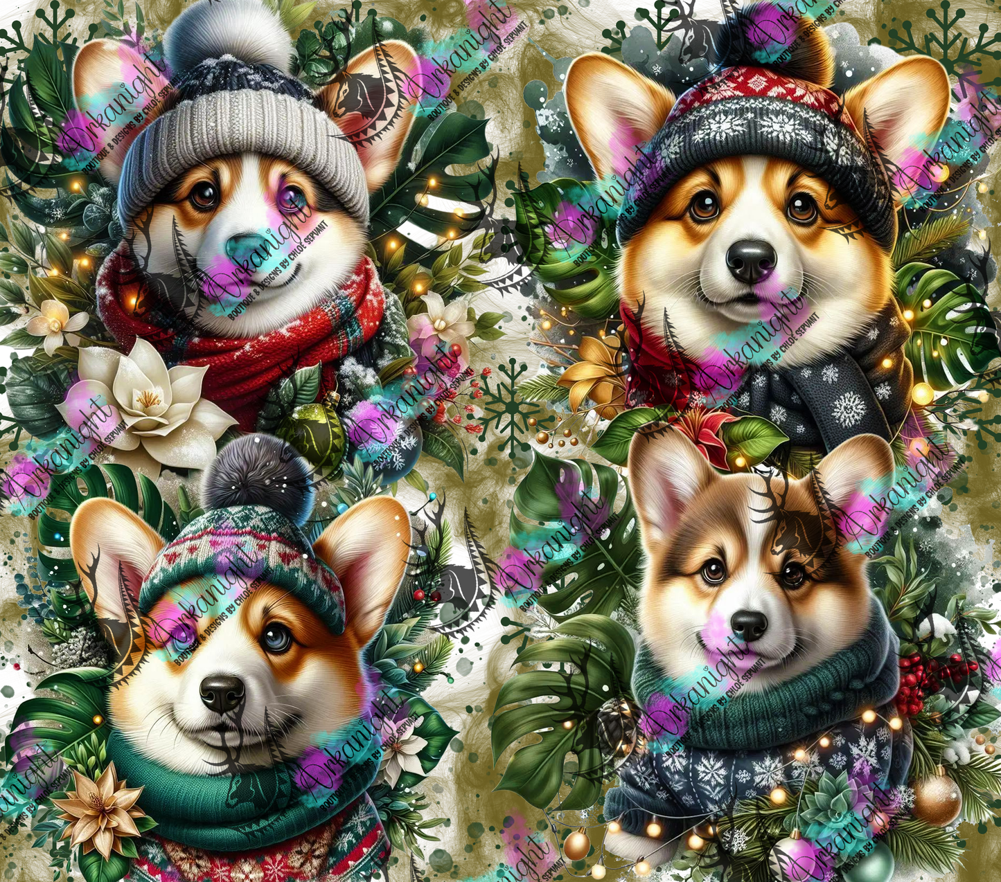 Numérique - Collection Hiver, Monstera & Chien 2025 - Corgi