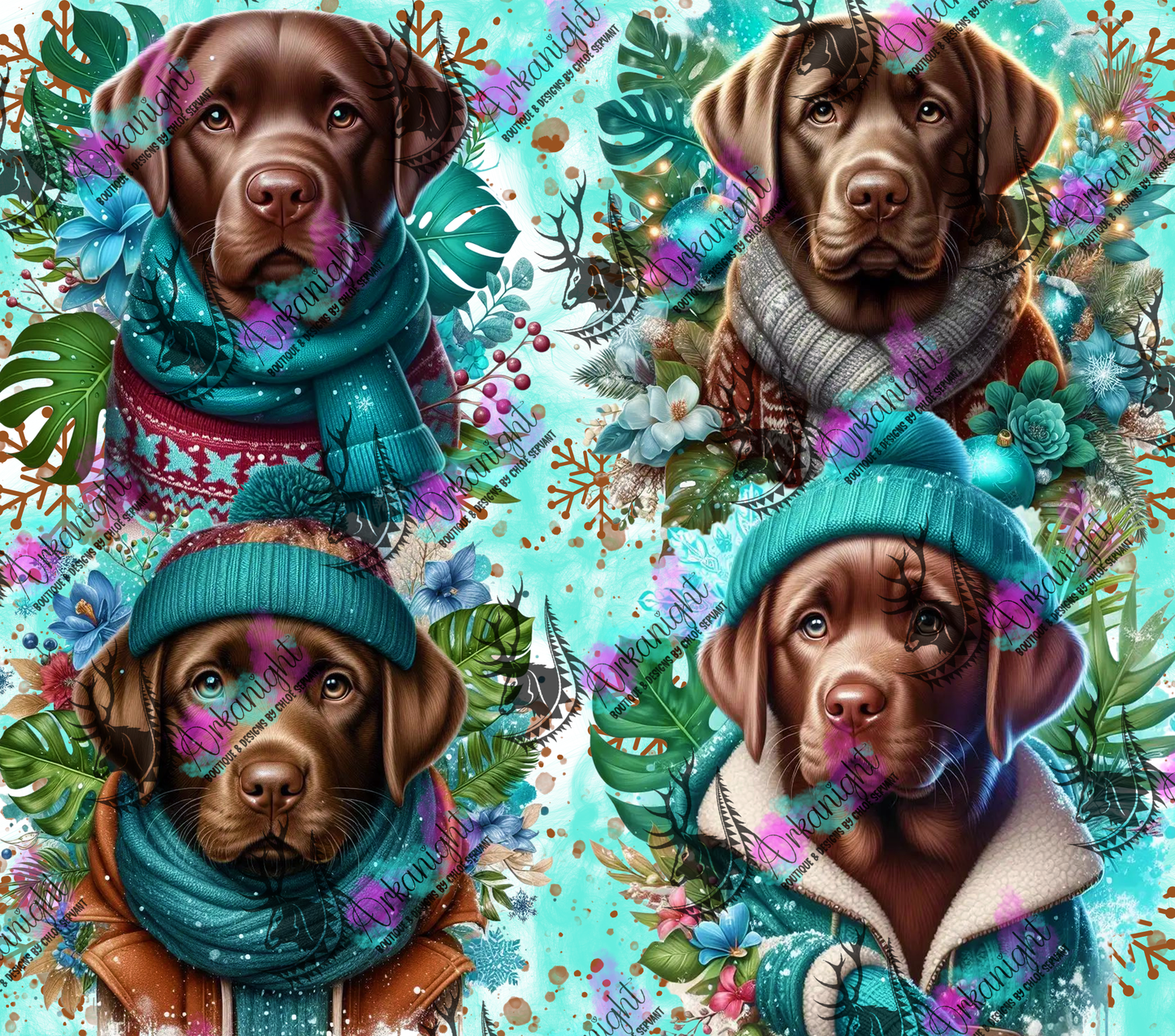 Numérique - Collection Hiver, Monstera & Chien 2025 - Labrador