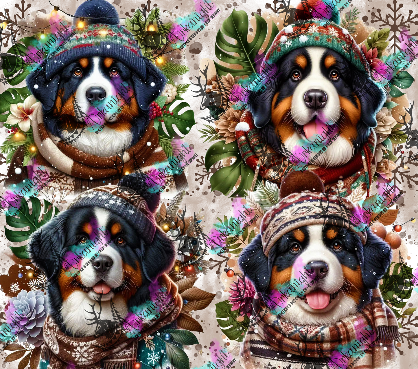 Numérique - Collection Hiver, Monstera & Chien 2025 - Bouvier Bernois