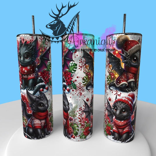 Gourde sur commande - Collection Hiver & Monstera & Dragon 2025 - Noir & Rouge