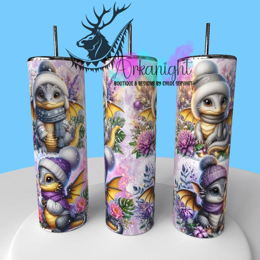 Gourde sur commande - Collection Hiver & Monstera & Dragon 2025 - Gris, Jaune & Mauve