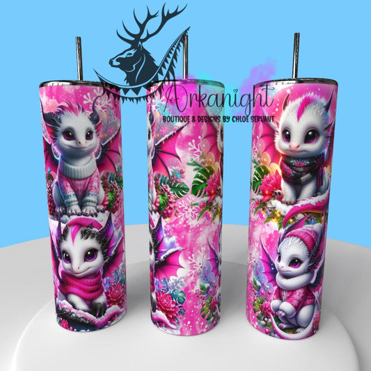 Gourde sur commande - Collection Hiver & Monstera & Dragon 2025 - Blanc,Noir & Rose Néon