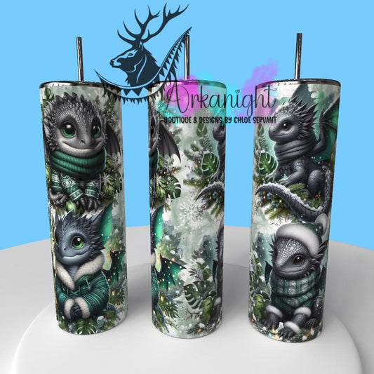 Gourde sur commande - Collection Hiver & Monstera & Dragon 2025 - Gris & Vert Forêt