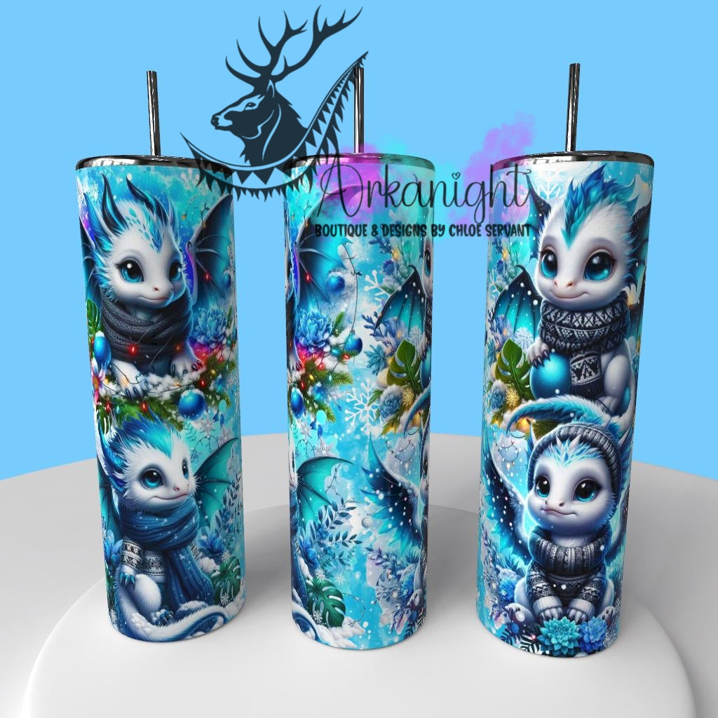 Gourde sur commande - Collection Hiver & Monstera & Dragon 2025 - Blanc, Noir & Turquoise