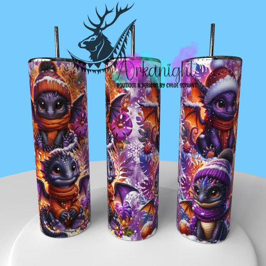 Gourde sur commande - Collection Hiver & Monstera & Dragon 2025 - Orange & Mauve