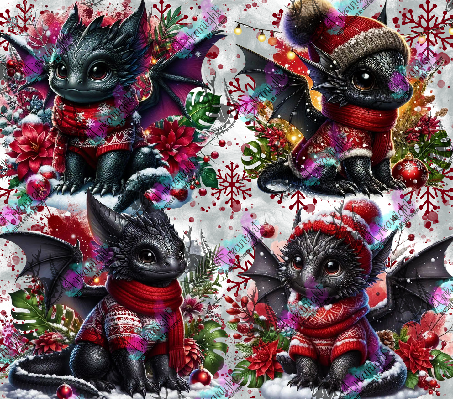 Numérique - Collection Hiver, Monstera & Dragon 2025 - Noir & Rouge intense