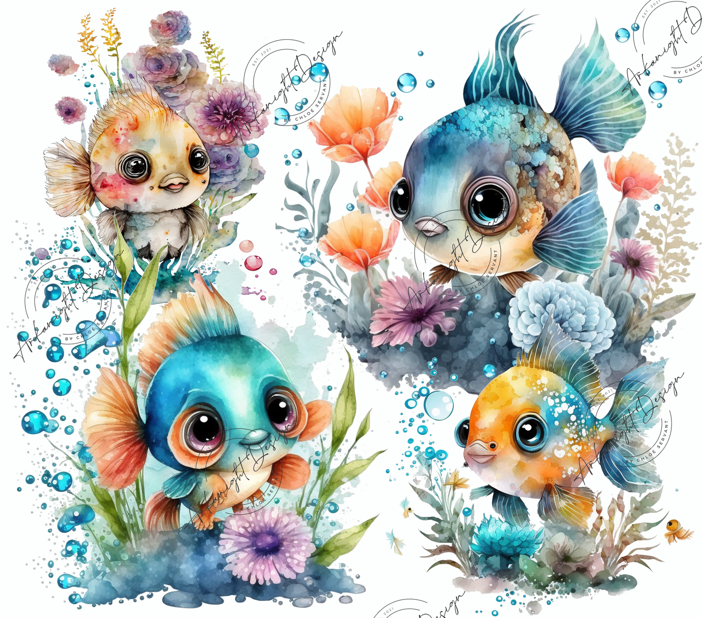 Fish watercolor