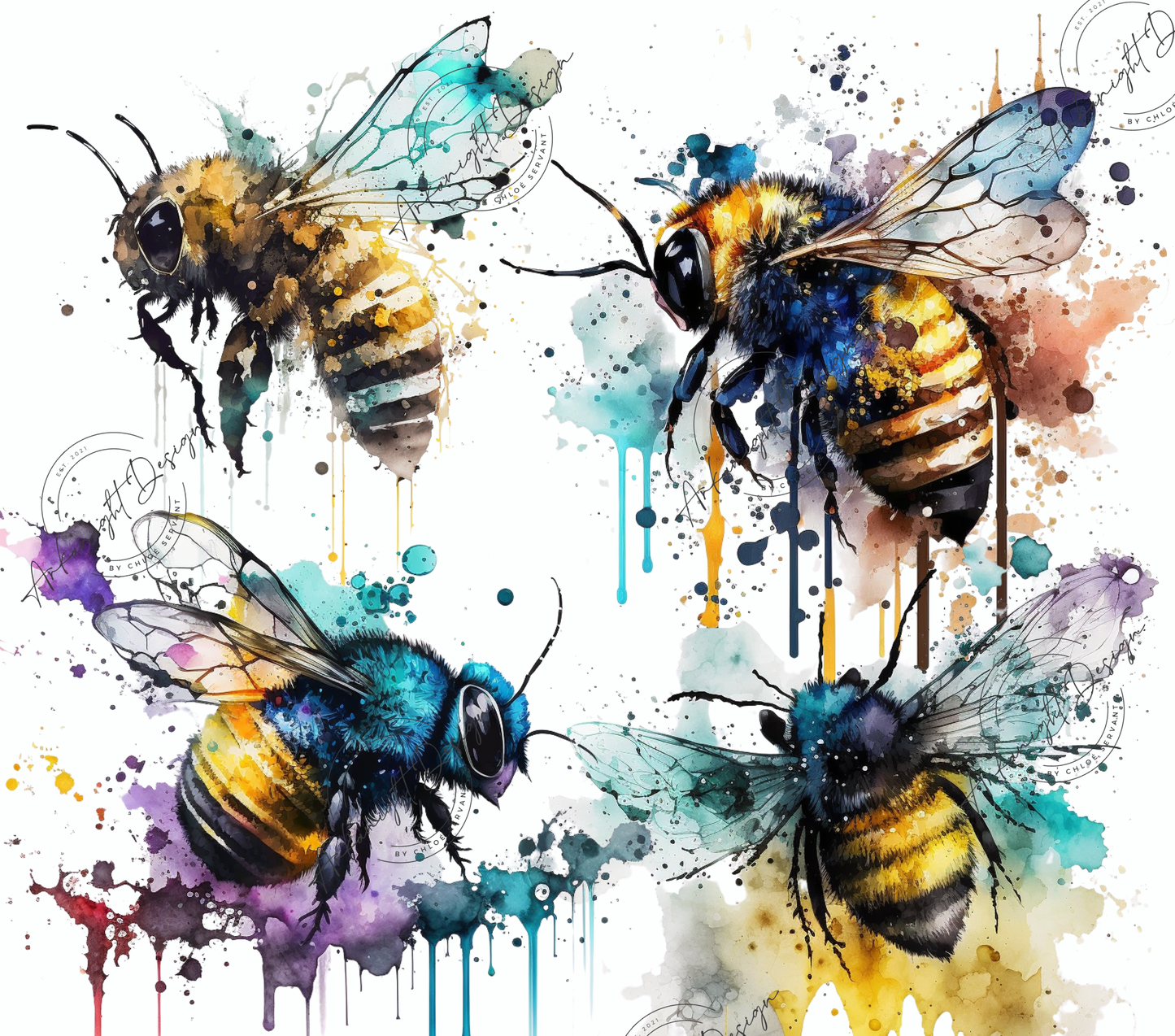 Bee- Watercolor