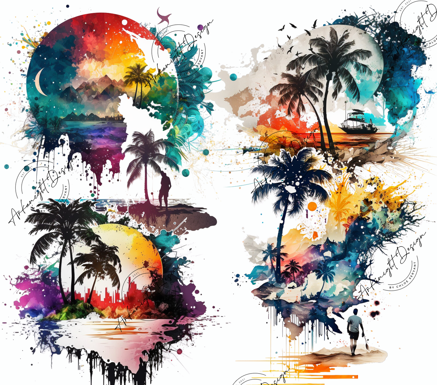 Promo Watercolor - 8 designs numériques
