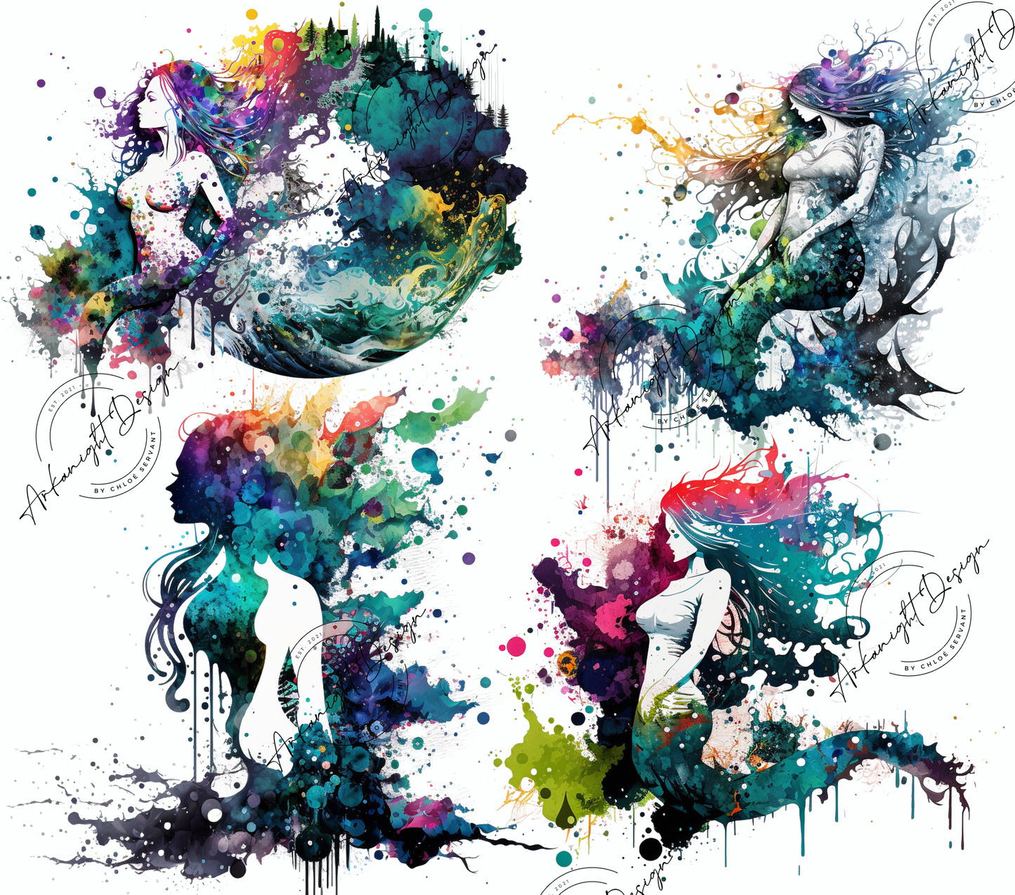 Promo Watercolor - 8 designs numériques