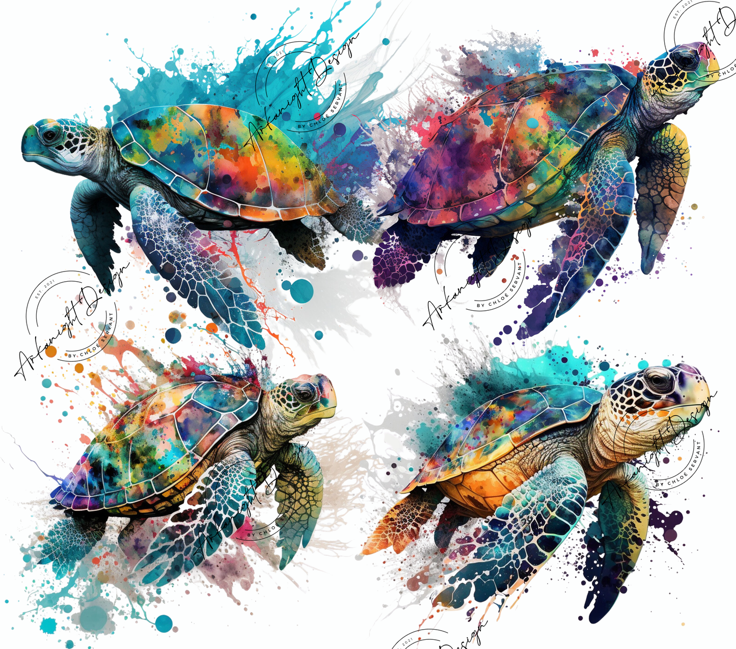 Turtle watercolor