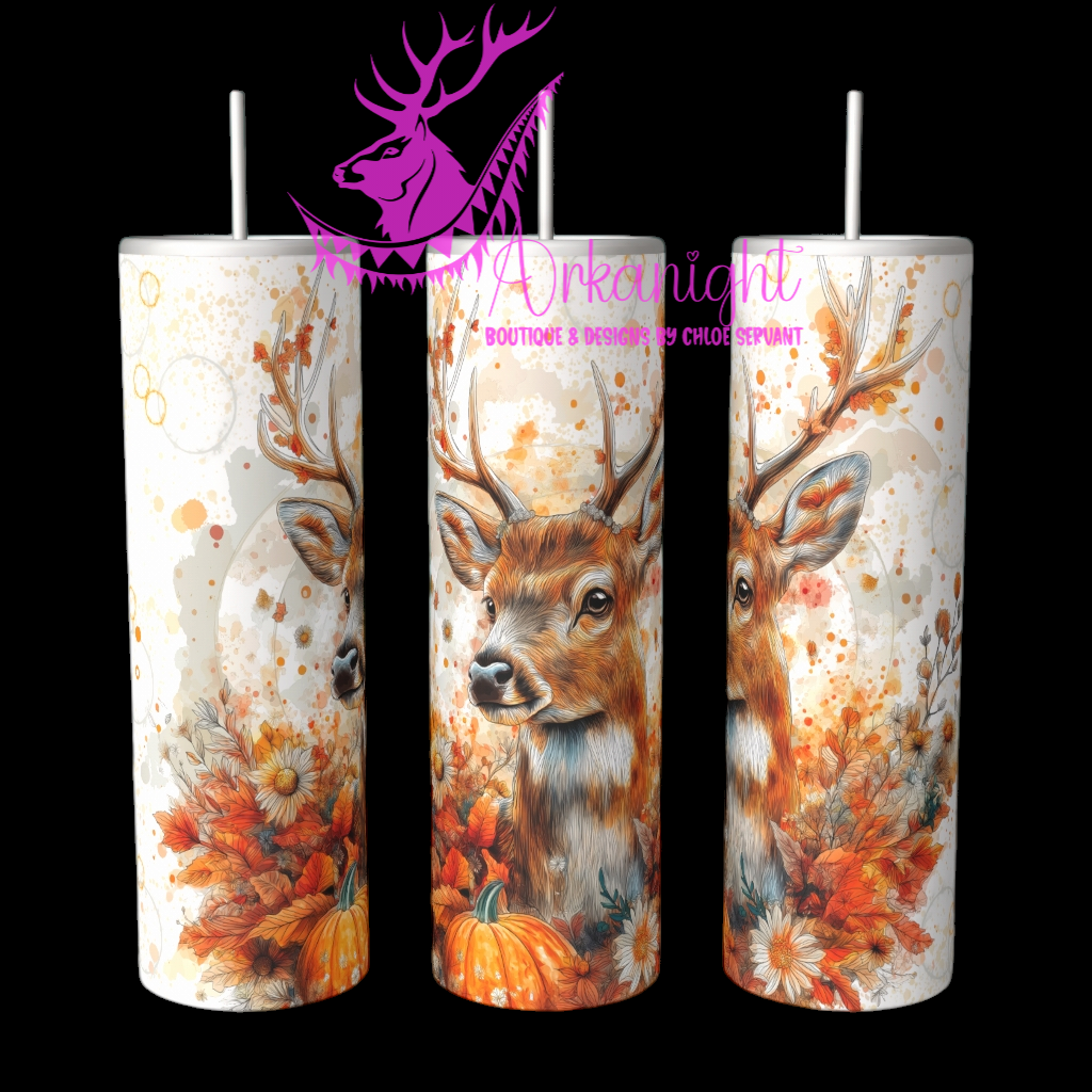 Gourde sur commande - Autumn 2024 - Watercolor Deer - 02