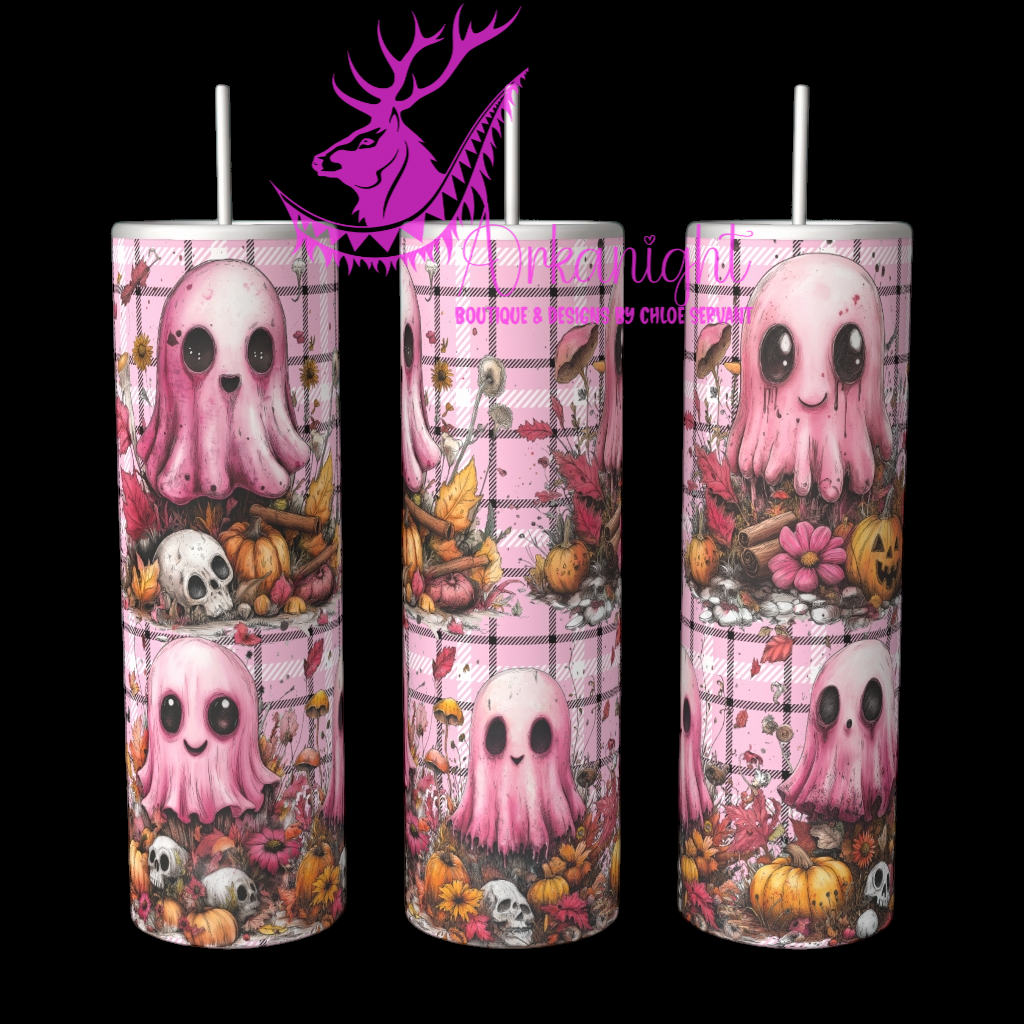 Gourde sur commande - Autumn 2024 - Pink Cute Ghost