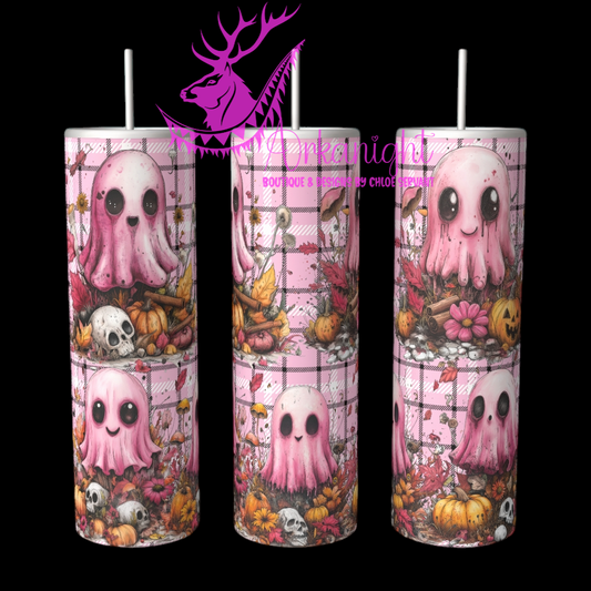 Gourde sur commande - Autumn 2024 - Pink Cute Ghost