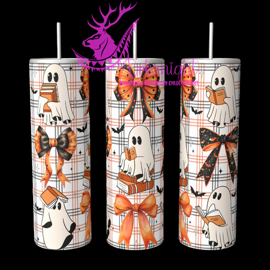 Gourde sur commande - Autumn 2024 - Black and Orange Skull and bows