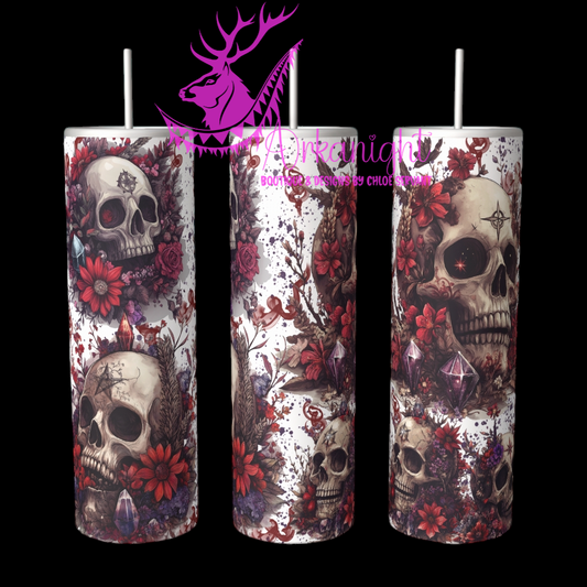 Gourde sur commande - Autumn 2024 - Dark Purple and Red Skull