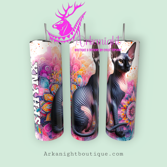 Numérique - Maman de Sphynx- Mandalas - Noir - 03