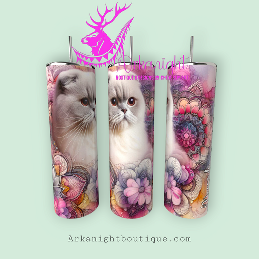 Gourde sur commande - Maman de Scottish Fold - Mandalas - 04