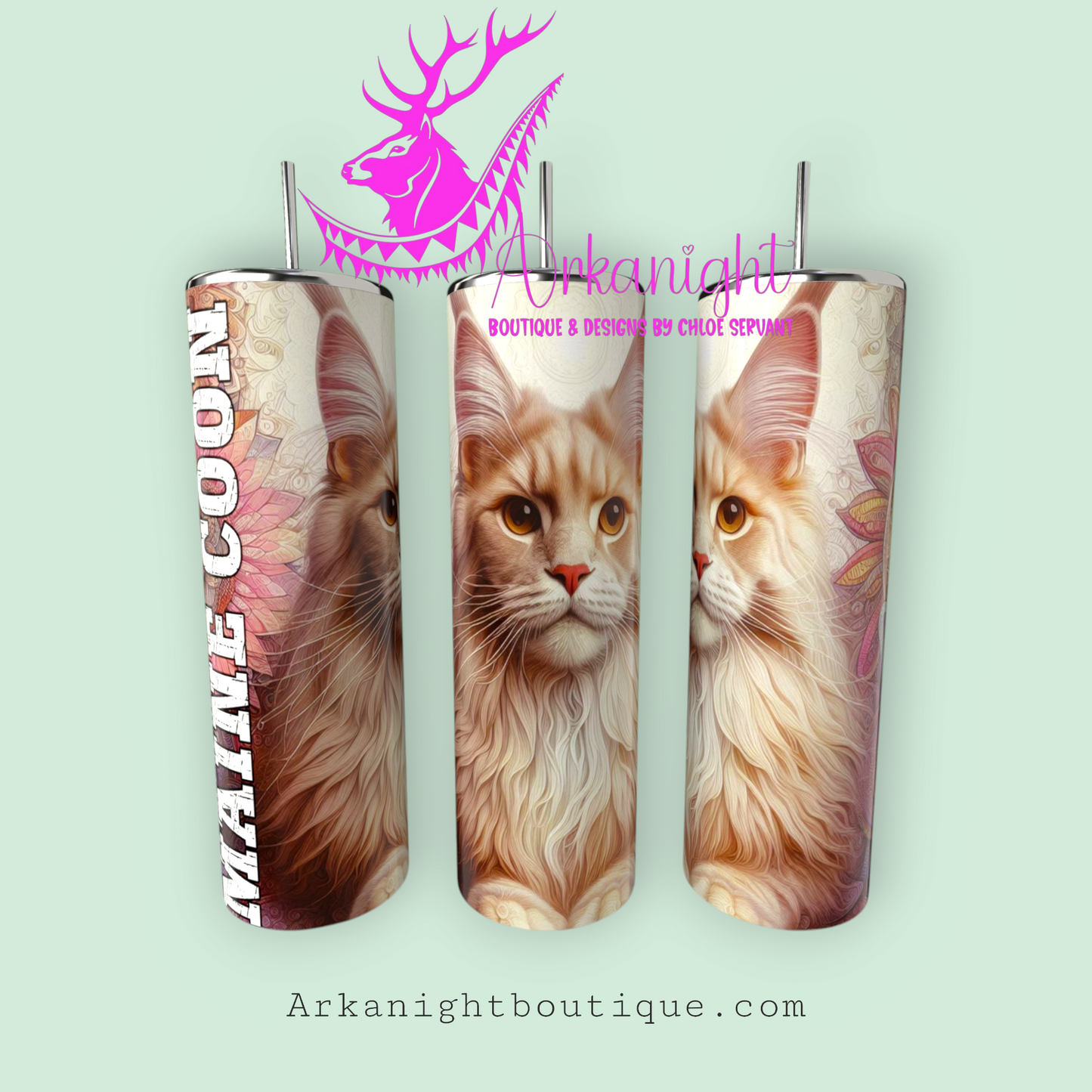 Numérique - Maman de Maine Coon - Mandalas - Roux - 02