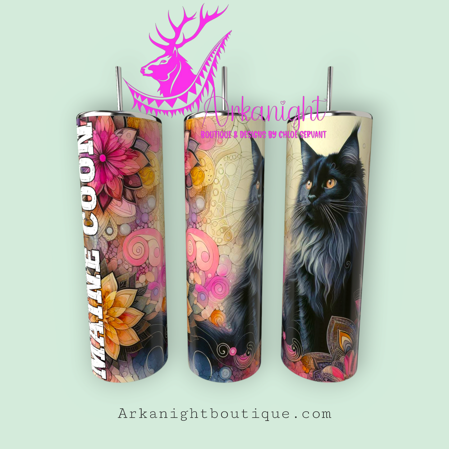 Numérique - Maman de Maine Coon - Mandalas - Noir - 02