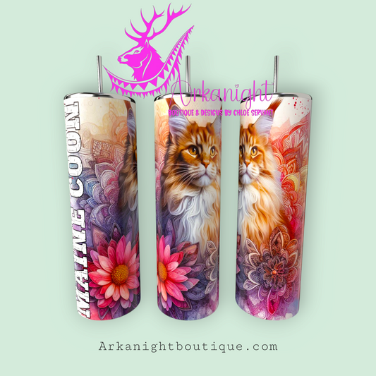 Numérique - Maman de Maine Coon - Mandalas - Roux - 03