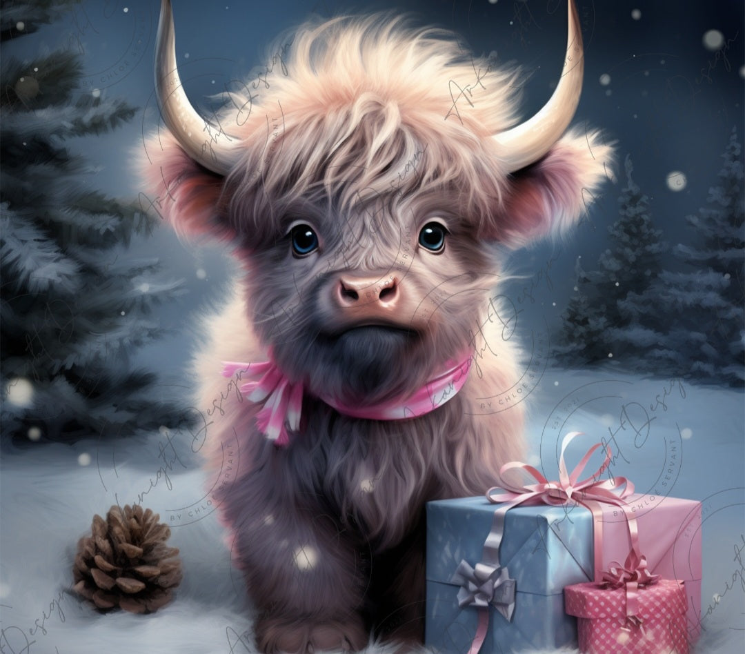 Cute Brown Highland cow - 02