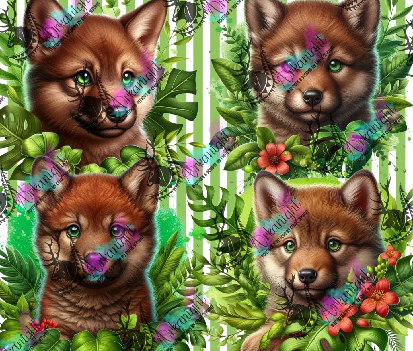 Numérique - Collection Monstera & Animals 2025 - Baby Brown Wolf