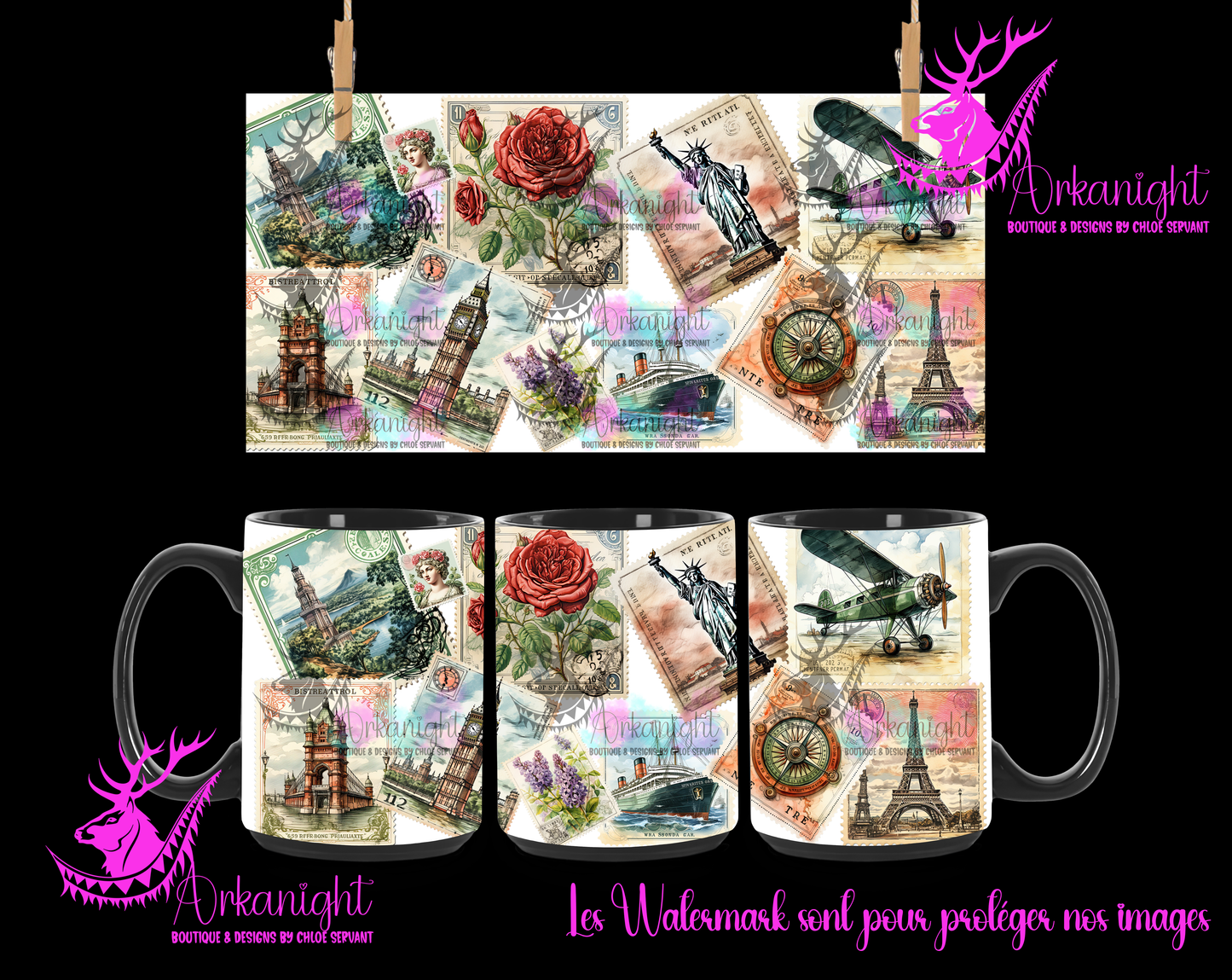 Tasse en céramique sur commande - All over the world