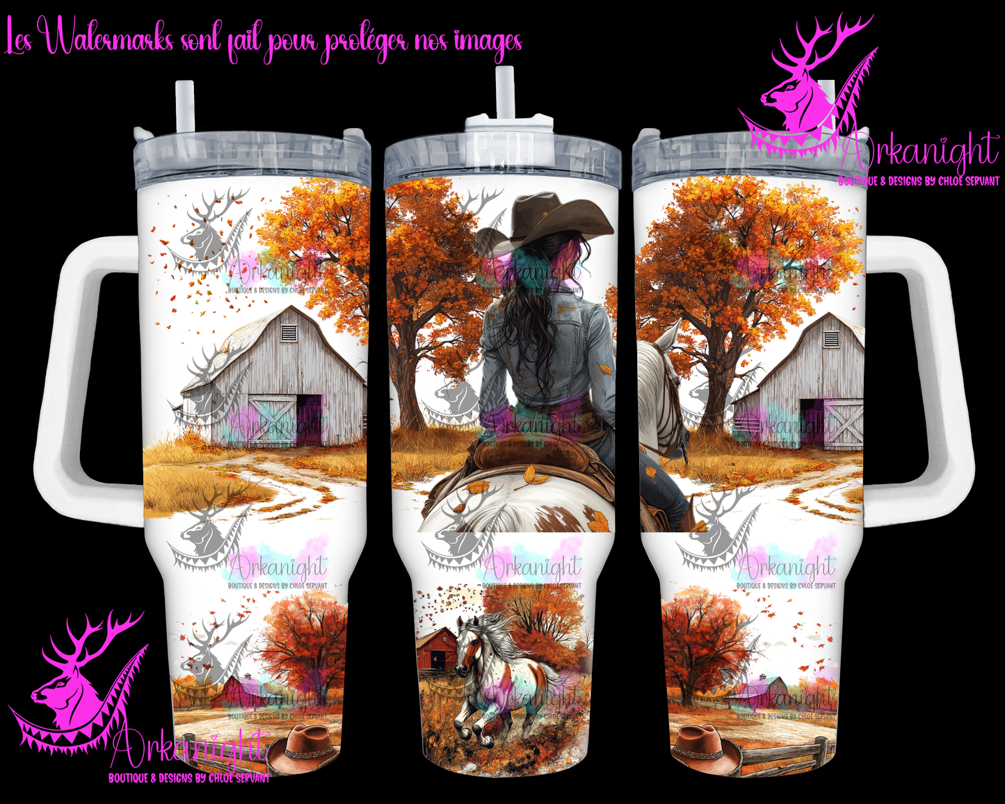 Numérique 40 oz - Autumn 2024 - Cowgirl and Paint Horse