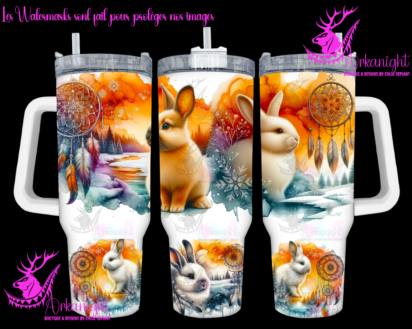 Gourde 40 oz sur commande -  Artic Rabbit