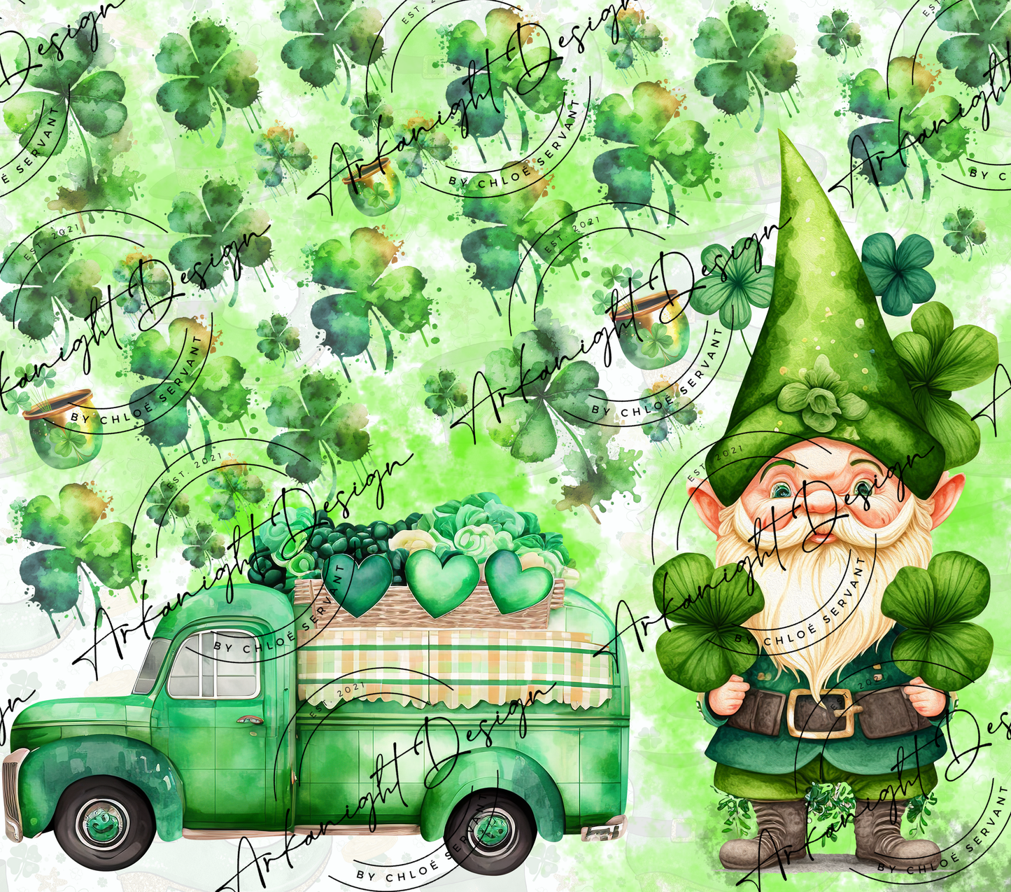 Patrick's Day Gnome and Truck